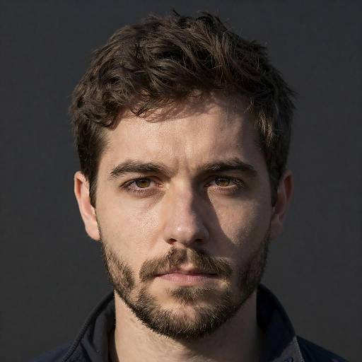 Close-Up Portrait of Serious Man