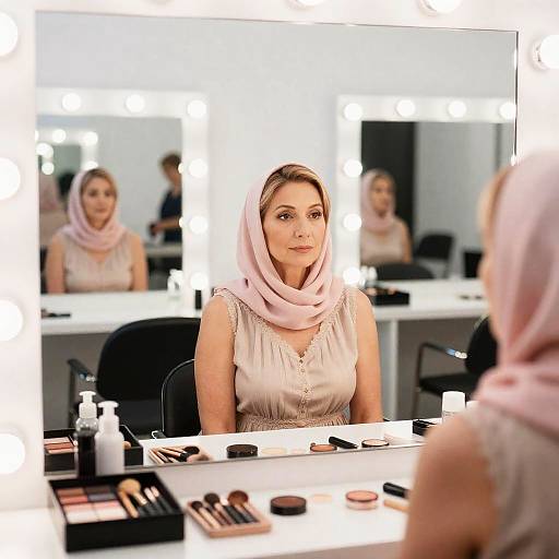 Serene Reflections in a Makeup Room
