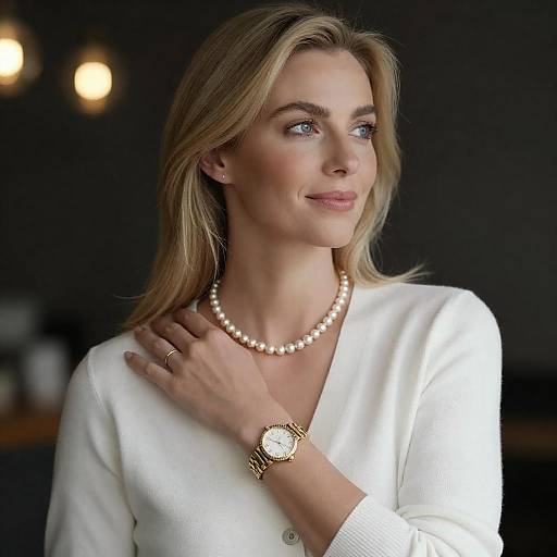 Elegant Portrait of a Blonde Woman