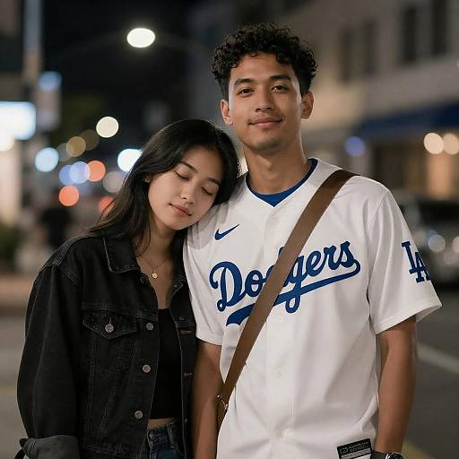 Couple in Urban Night Setting