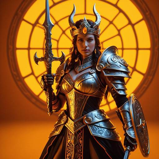 Warrior Queen in Fantasy Colors