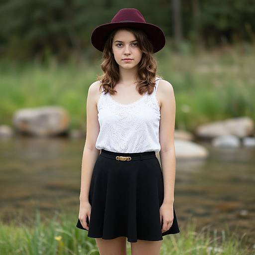 Young Woman by Serene Stream