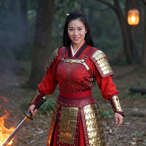 Mulan in Magical Forest Clearing