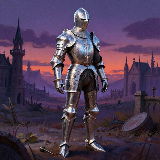 Spectral Knight 3D Pencil Drawing