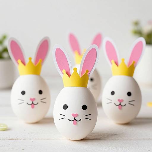 Whimsical Bunny Easter Eggs Design