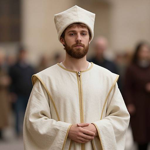 Saintly Male in Blurry Robe