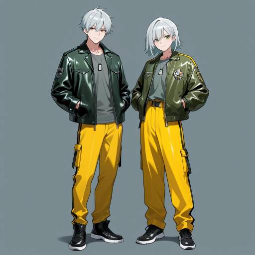 Stylish Twin Brothers in Urban Fashion