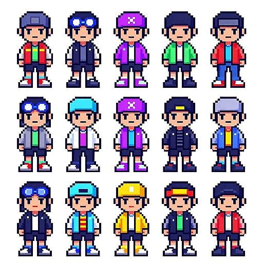 Futuristic Cyberpunk Pixel Character Generator