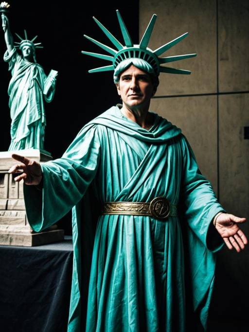 Man in Statue of Liberty Costume