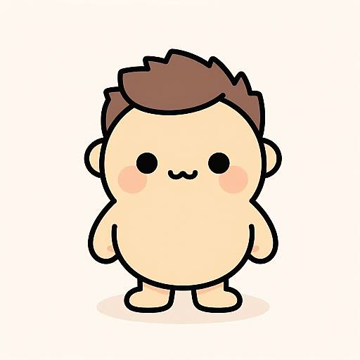 Cute Vivek Cartoon Mascot Design