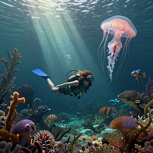 Surreal Underwater Dreamscape Collage