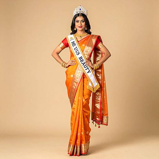 Elegant Miss India Costume Portrait