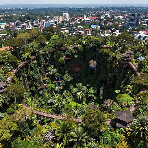 Emerald Hollow Jungle Cityscape