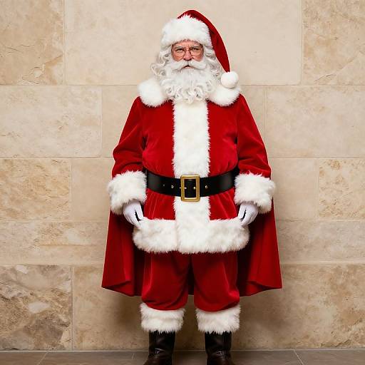 Colorful Portrait of Stern Santa Claus