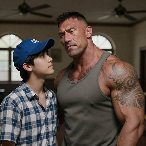 Admiration in a Dimly Lit Room