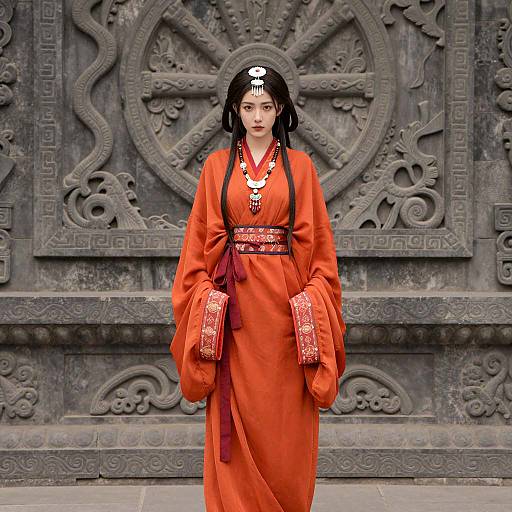 Fantasy Woman in Unique Costume Portrait