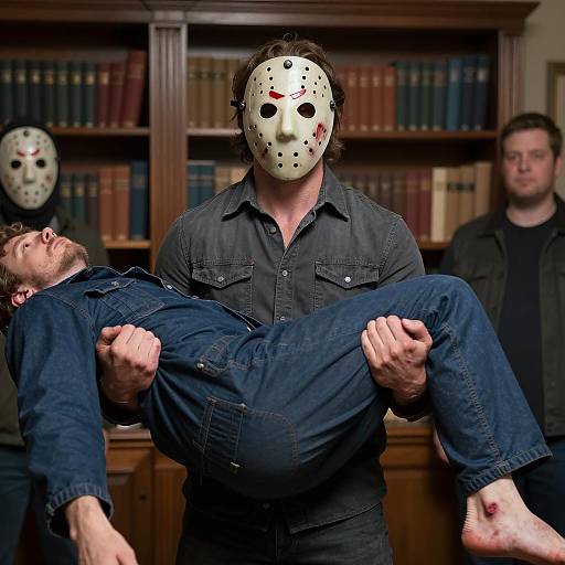 Dark Scene with Voorhees-Like Character