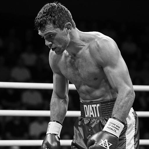 Intense Boxer in the Ring