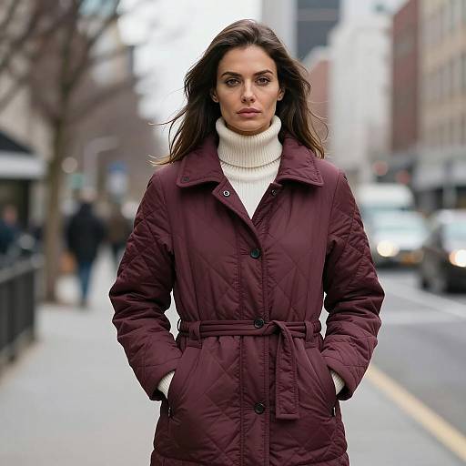 Stylish Winter Portrait of Confident Woman