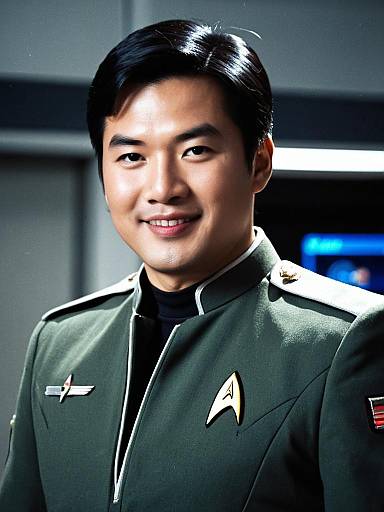 Realistic Man in Star Trek Uniform