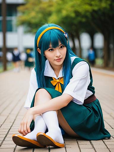 Lifestyle costume photo of Asanaka yomogi. Cosplay clothes