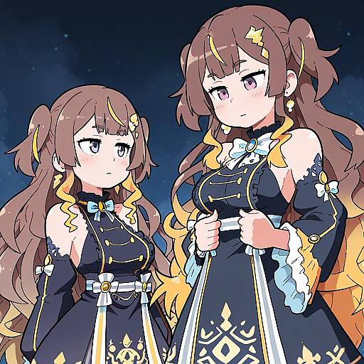 Illustration of Anya melfissa, hololive in the style of Scott malin