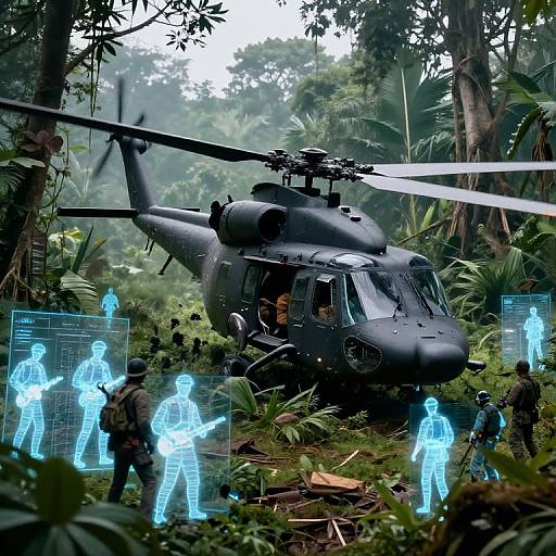 Vietnam War Helicopter Crash Scene