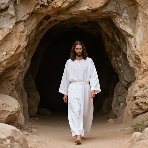 Wide-Angle Portrait of Jesus