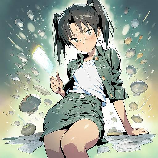 Illustration of Amasawa yuuko, dennou coil in the style of Matsuda (matsukichi)