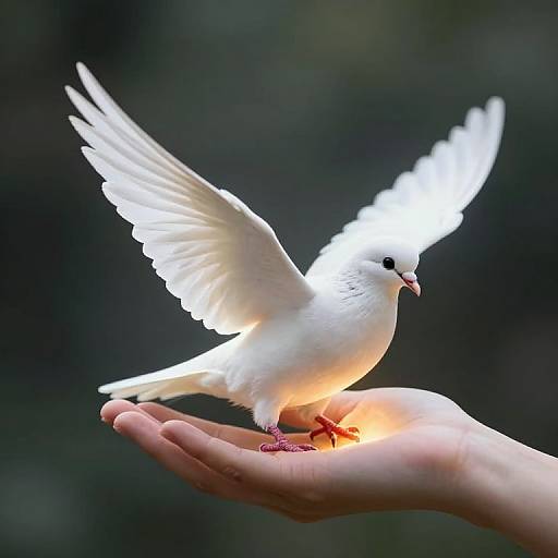 Luminous Dove of Hope and Freedom