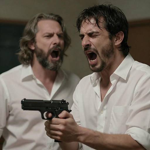 Intense confrontation with handgun