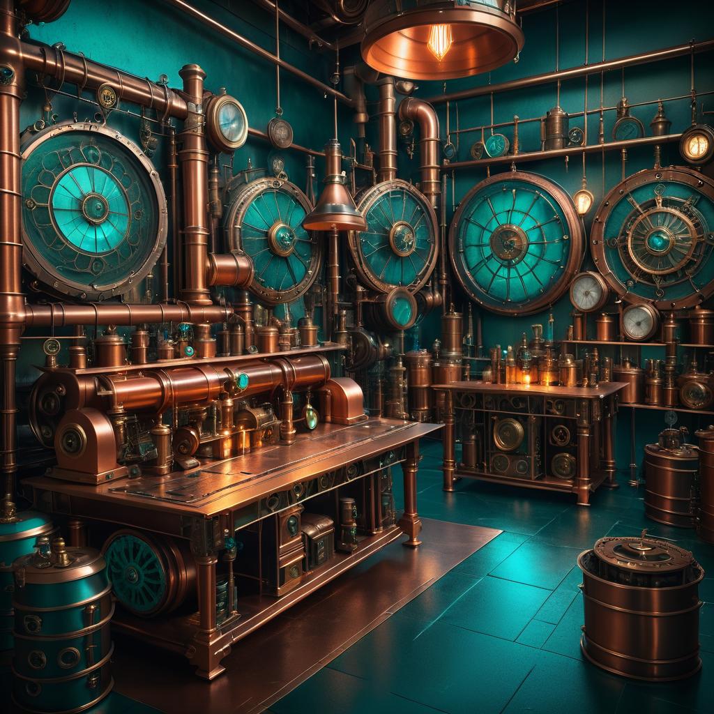 Steampunk Workshop: A Cinematic Illustration