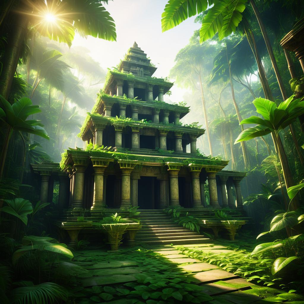 Ancient Temple in Enchanted Jungle