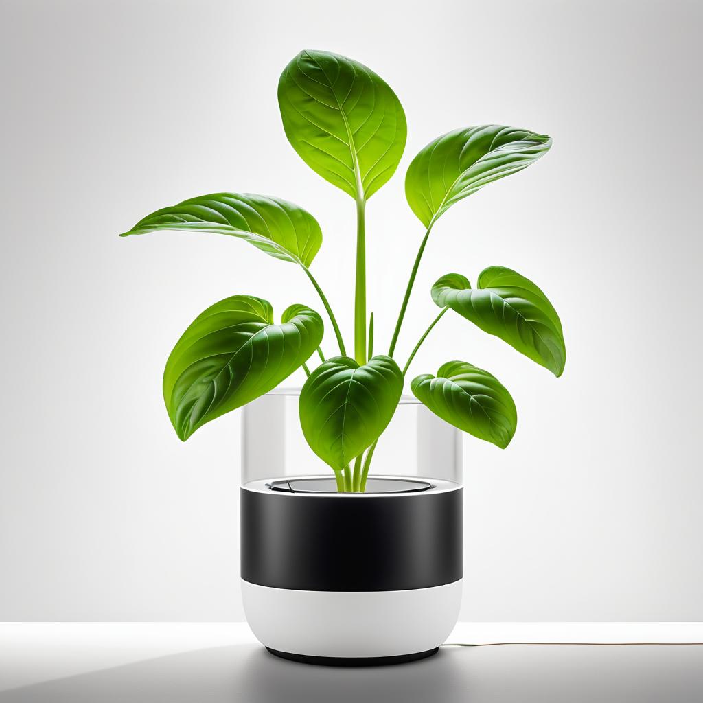 Industrial Design of Basil in Pot