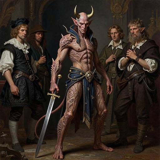 Hyper-Realistic Devil Man Character Art