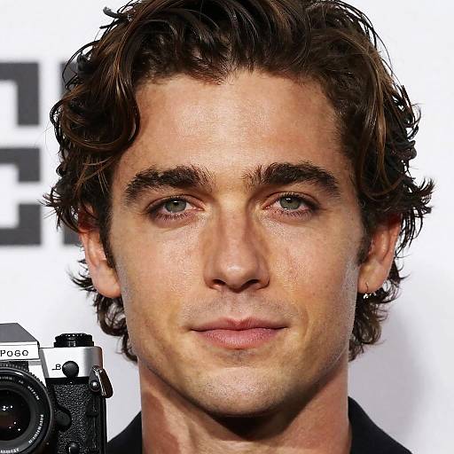 Close-Up Analog Portrait of Charming Actor