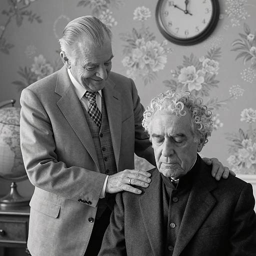Emotive Portrait of Two Elderly Men