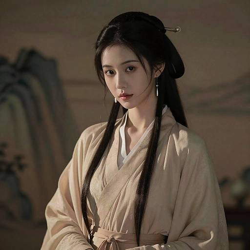 Elegant Chinese Hanfu Portrait