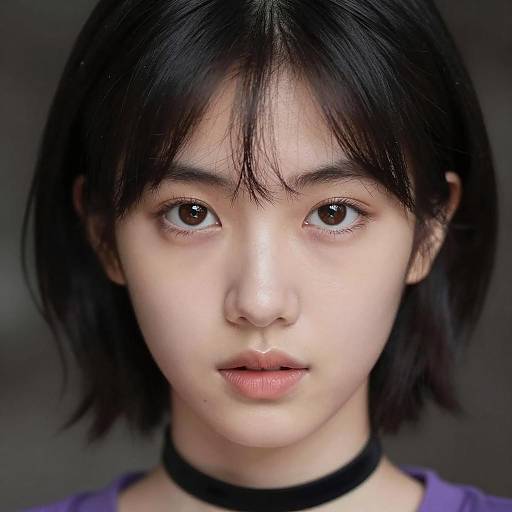 Close-Up Portrait of a Young Woman