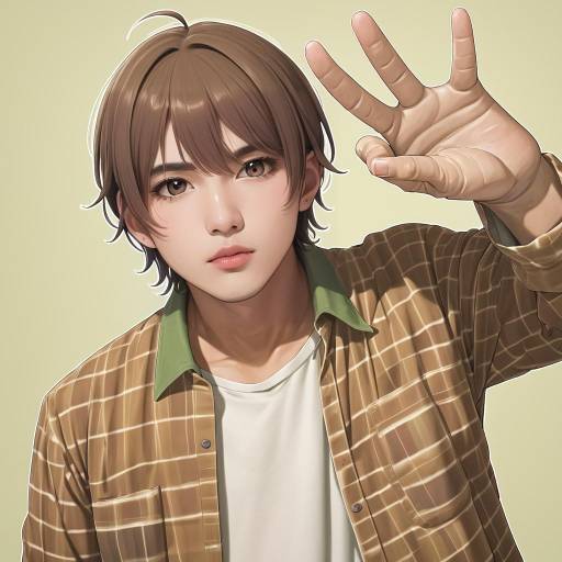 Illustration of Amagase touma, idolmaster in the style of Mikazuchi zeus