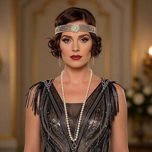 Elegant 1920s Gatsby Style Woman