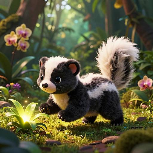 Chibi Feral Skunk Kit Jungle Pounce