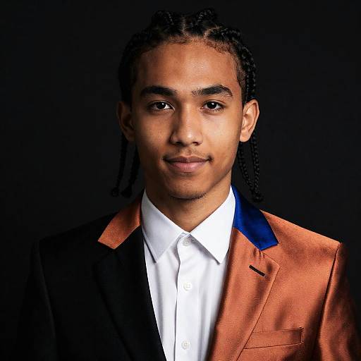 Contemplative Young Man in Suit