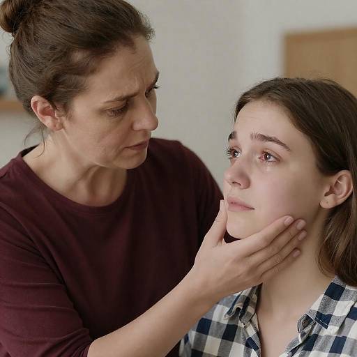 Emotional Close-Up of Two Women