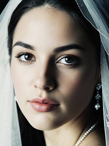 Close-up of Bride with Veil