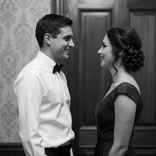 Elegant Black-and-White Formal Portrait