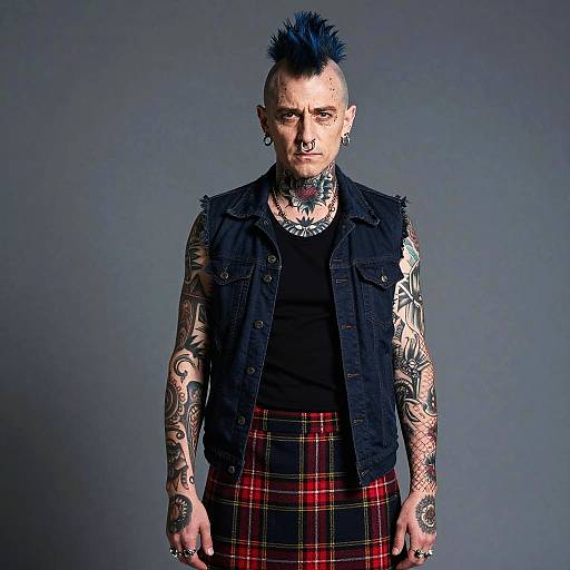 Hyperrealistic Punk Jude Law Portrait