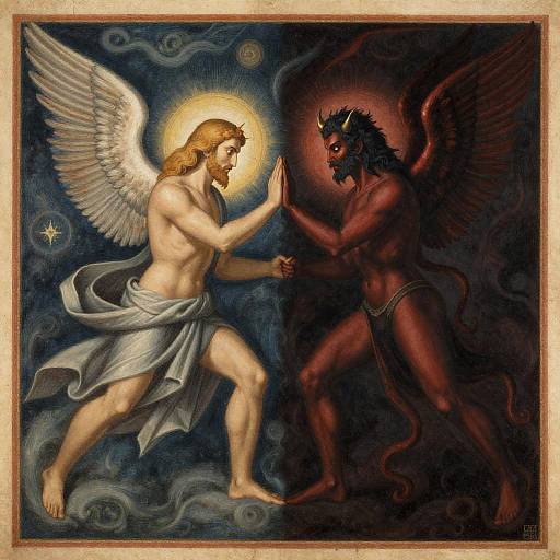 God and Devil Cosmic Struggle