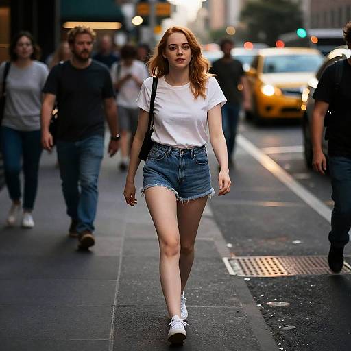 Emma Stone in Vibrant Night City