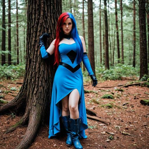Cosplay Mystique Woman in Forest